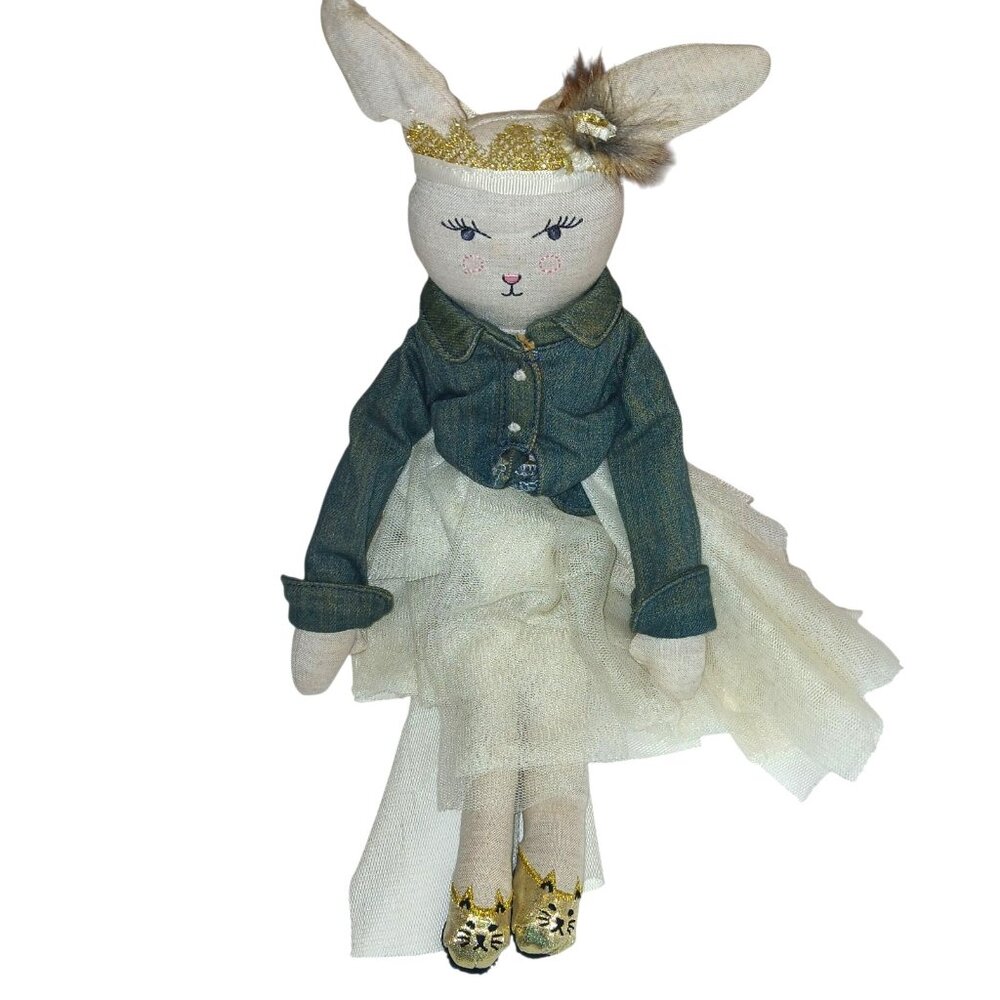 Pottery Barn Kids The Emily & Meritt Mini Designer Doll Miss Bunny Plush 18"